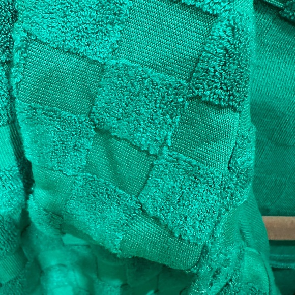 Bright Kelly Green Terry Cloth Shirt - Picture 4 of 4